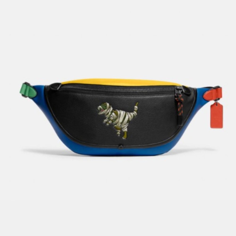 Coach X Michael B. Jordan League Belt Bag In Colorblock With Mummified Rexy - Picture 2 of 8